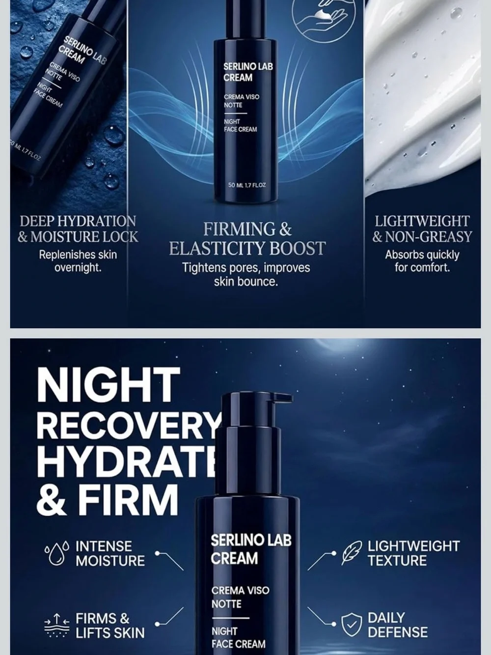 Serlino LabNight Face Cream for Men